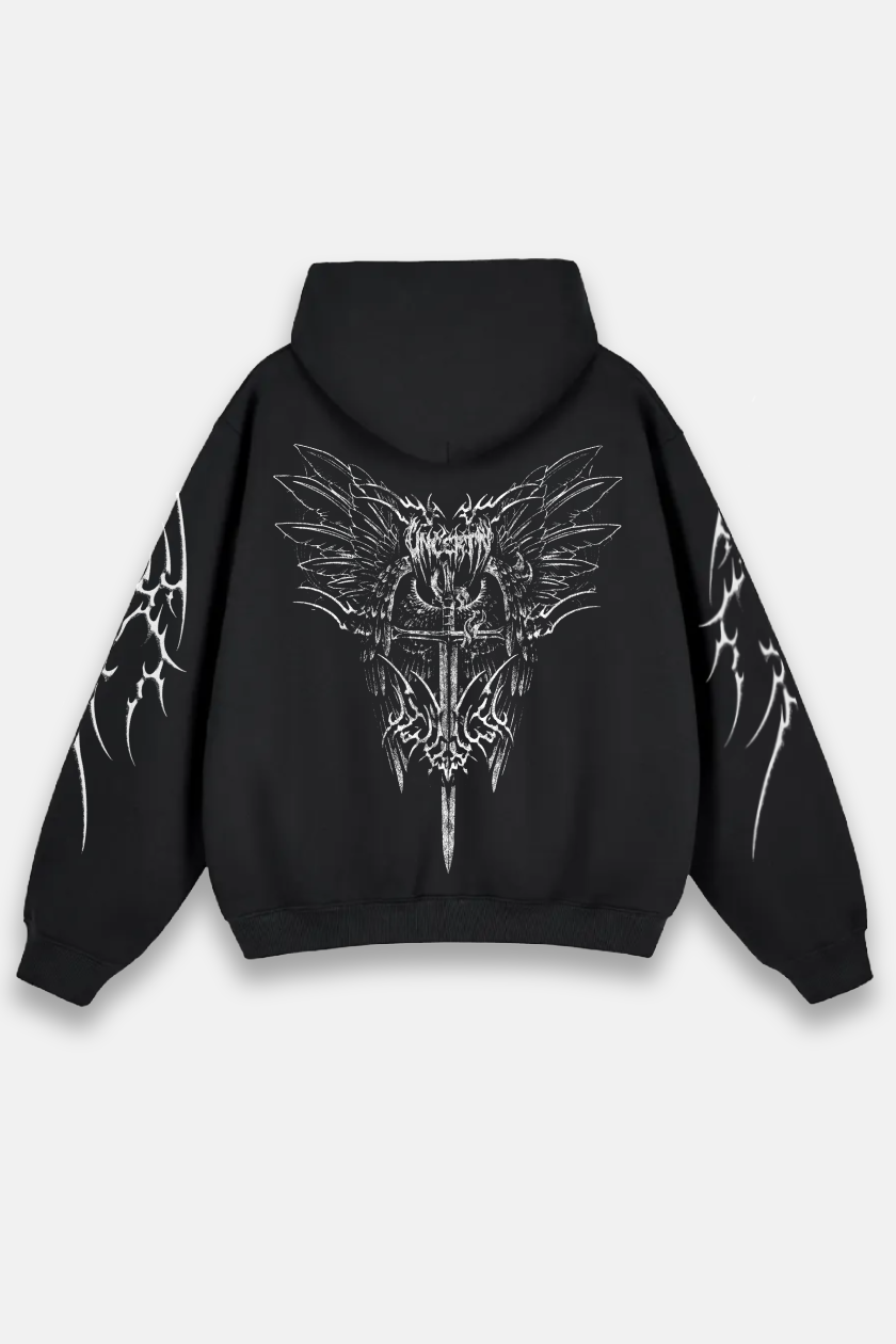UC047 Awaken Oversized Hoodie - Black