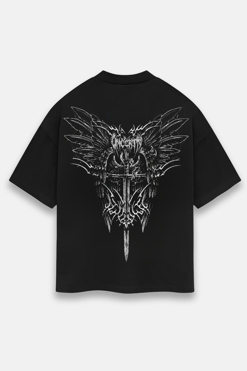 UC047 Awaken Oversized Tee - Black
