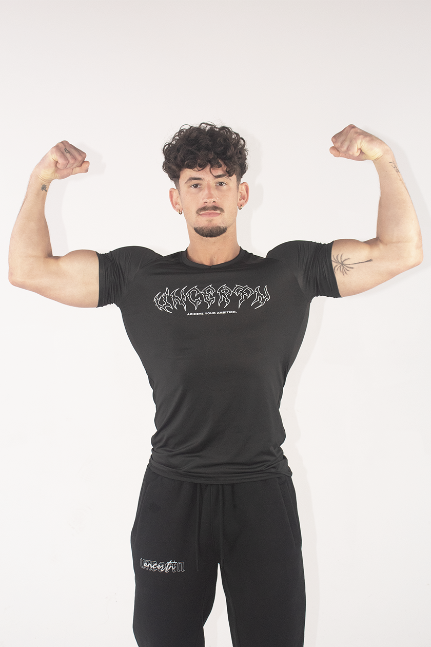 UC08 Resurgence Compression Tee - Black/White