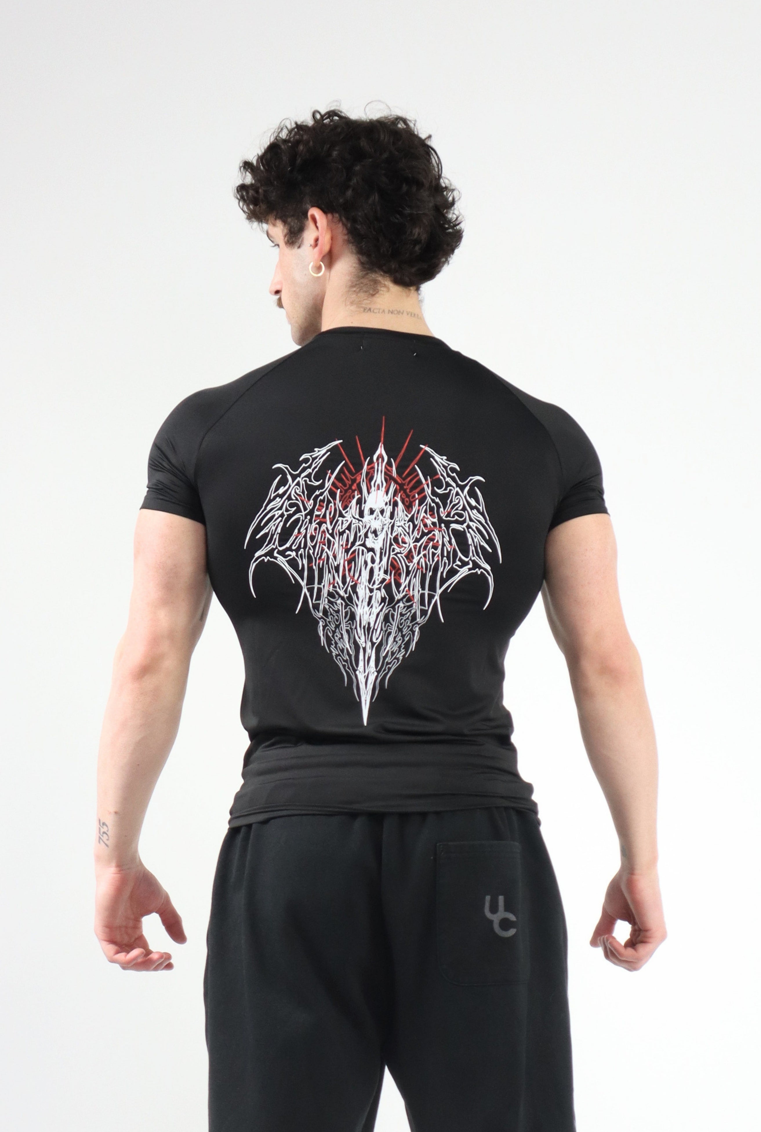 UC046 Void Compression Tee - Black/Red