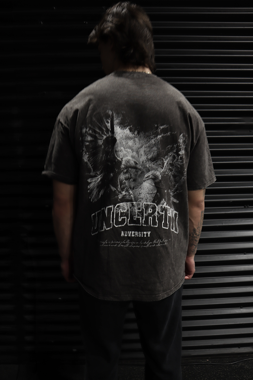 UC010 Phantom Oversized Tee - Grey Wash