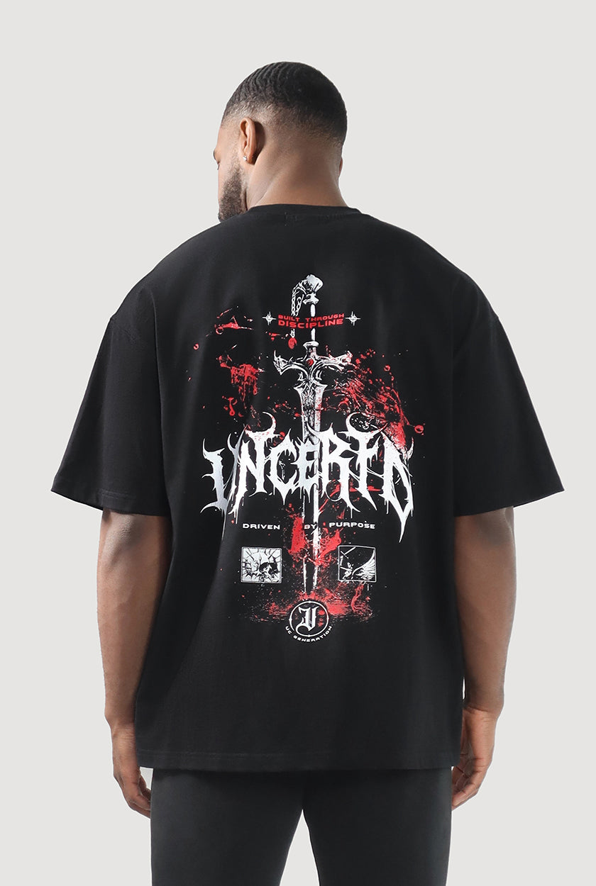 UC048 Shadow Oversized Tee - Black