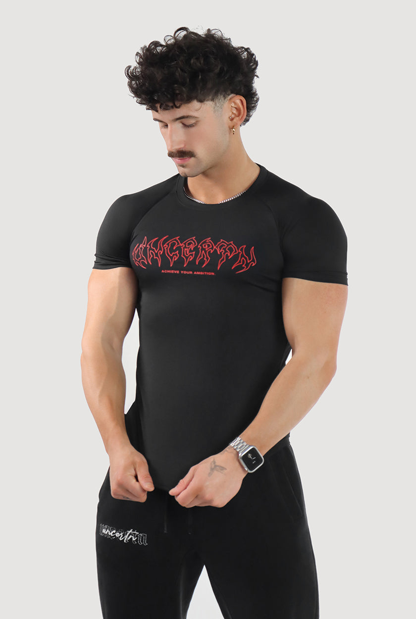 UC08 Resurgence Compression Tee - Black/Red