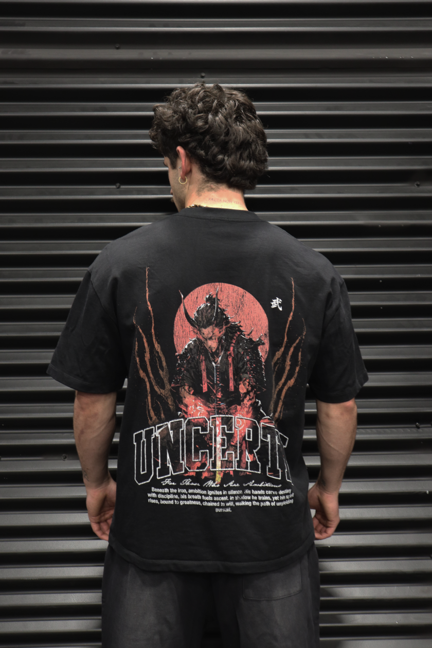 UC040 Samurai Oversized Tee - Black