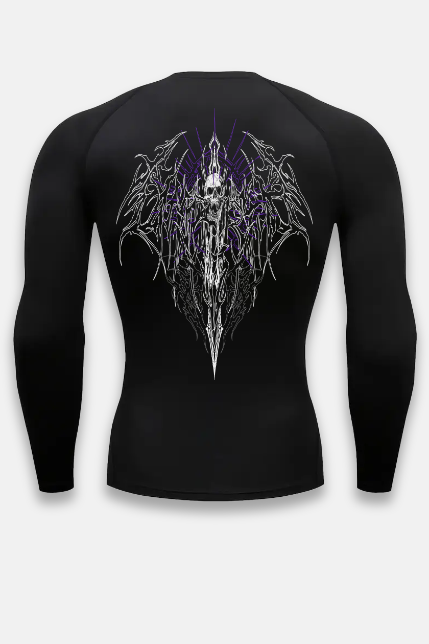 UC046 Void Compression Longsleeve - Black/Purple