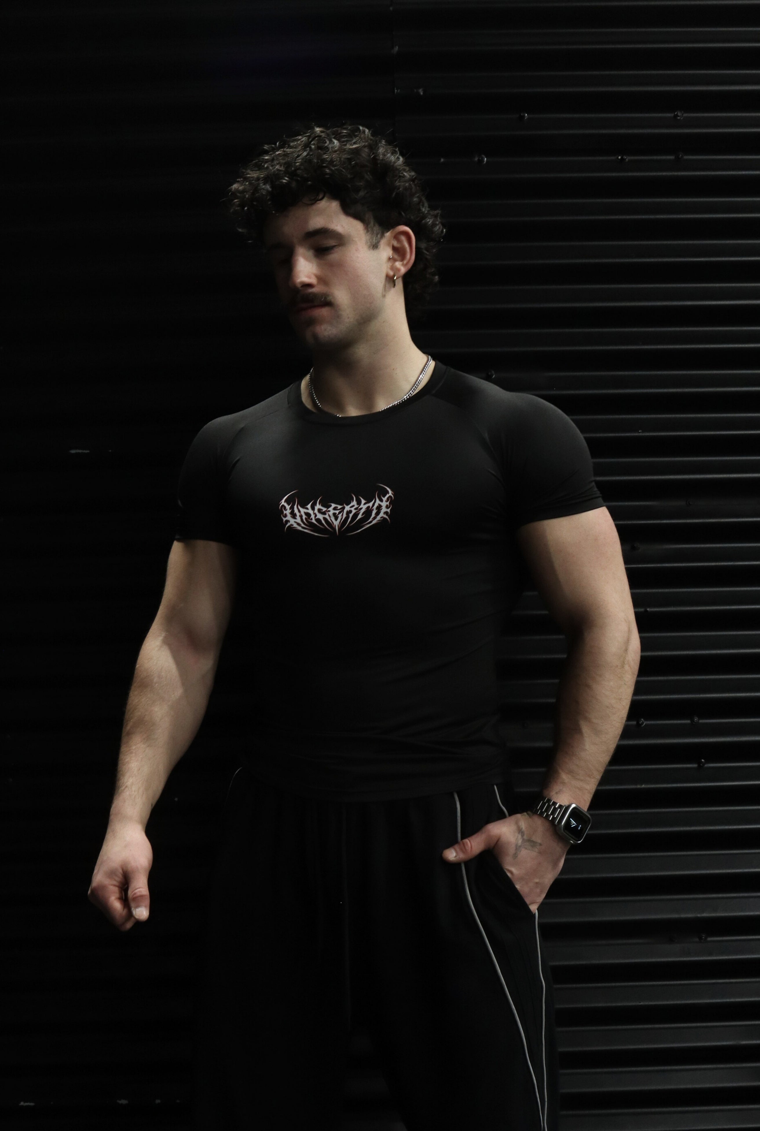 UC046 Void Compression Tee - Black/Red