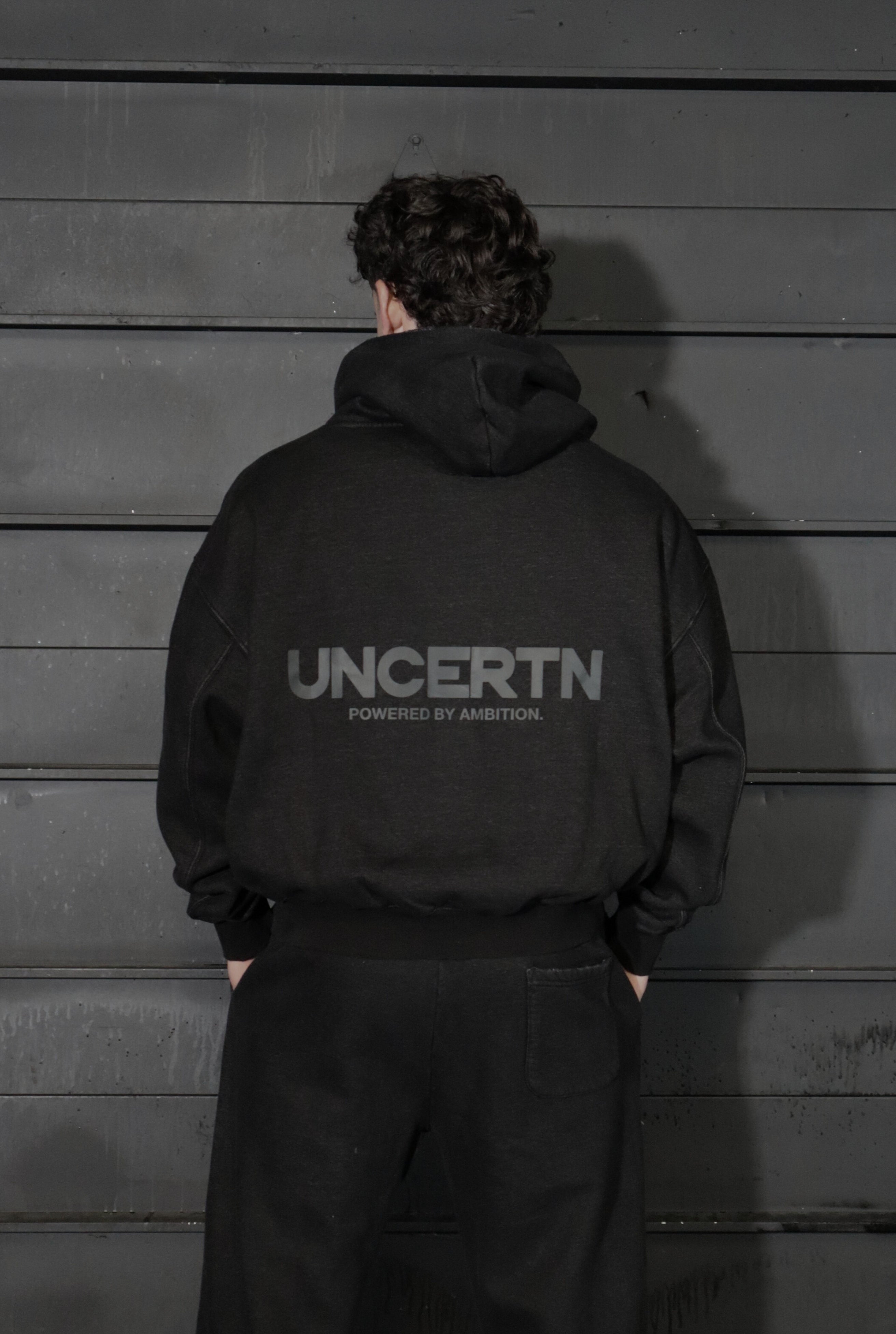 UC041 Foundation Oversized Hoodie - Black Wash