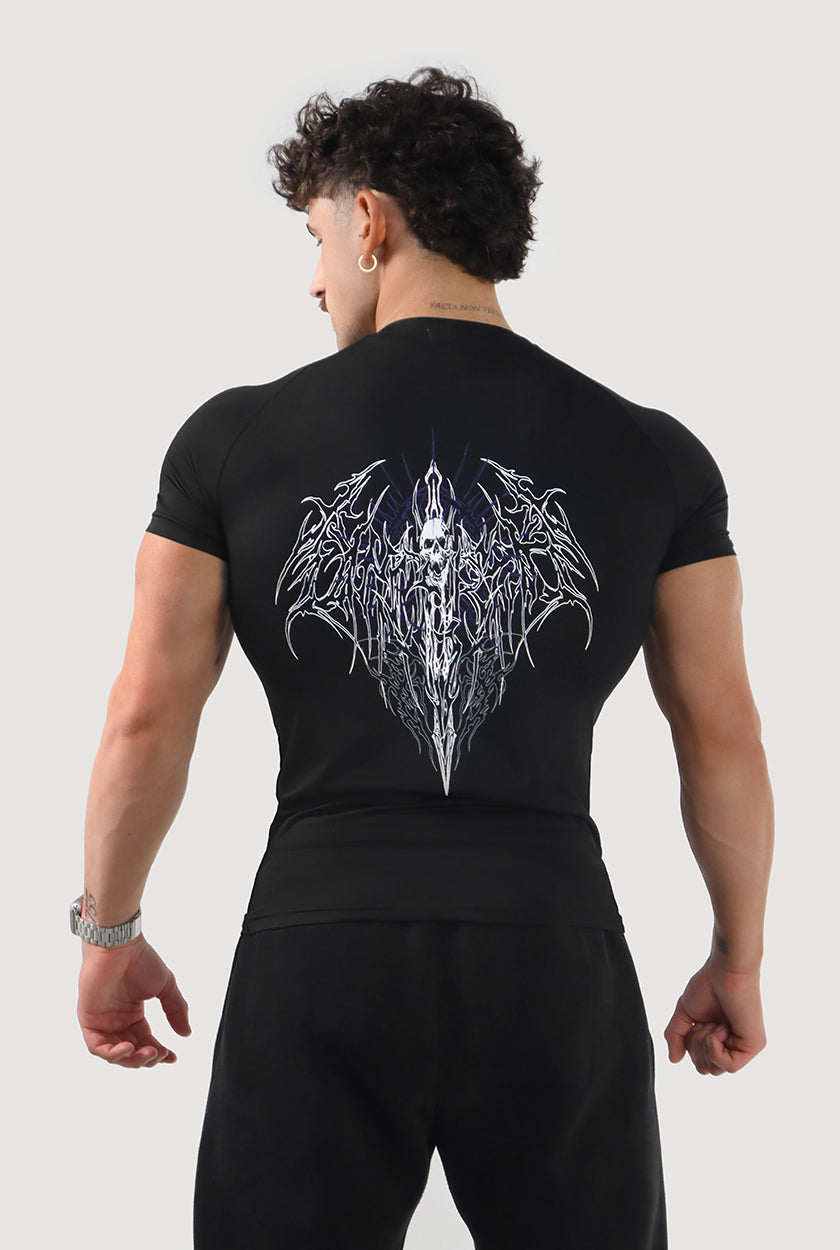 UC046 Void Compression Tee - Black/Purple