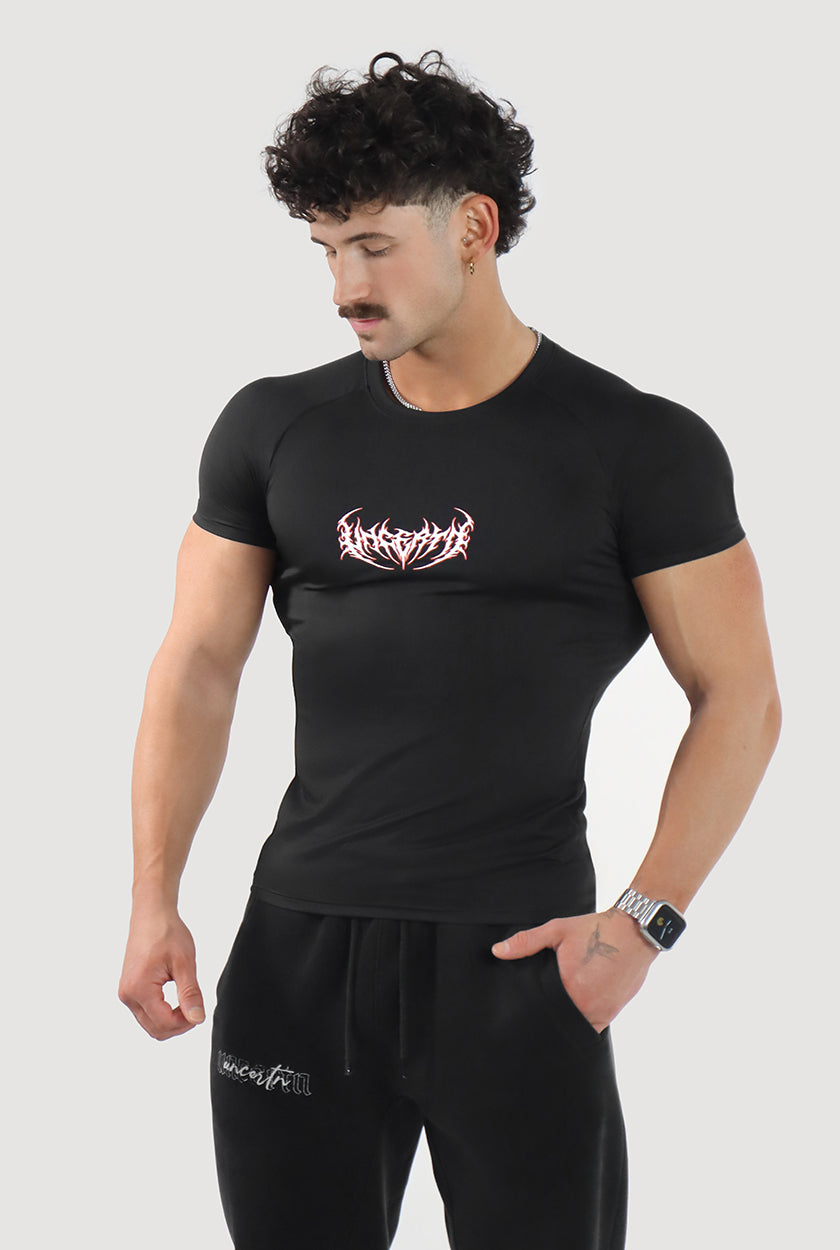 UC046 Void Compression Tee - Black/Red