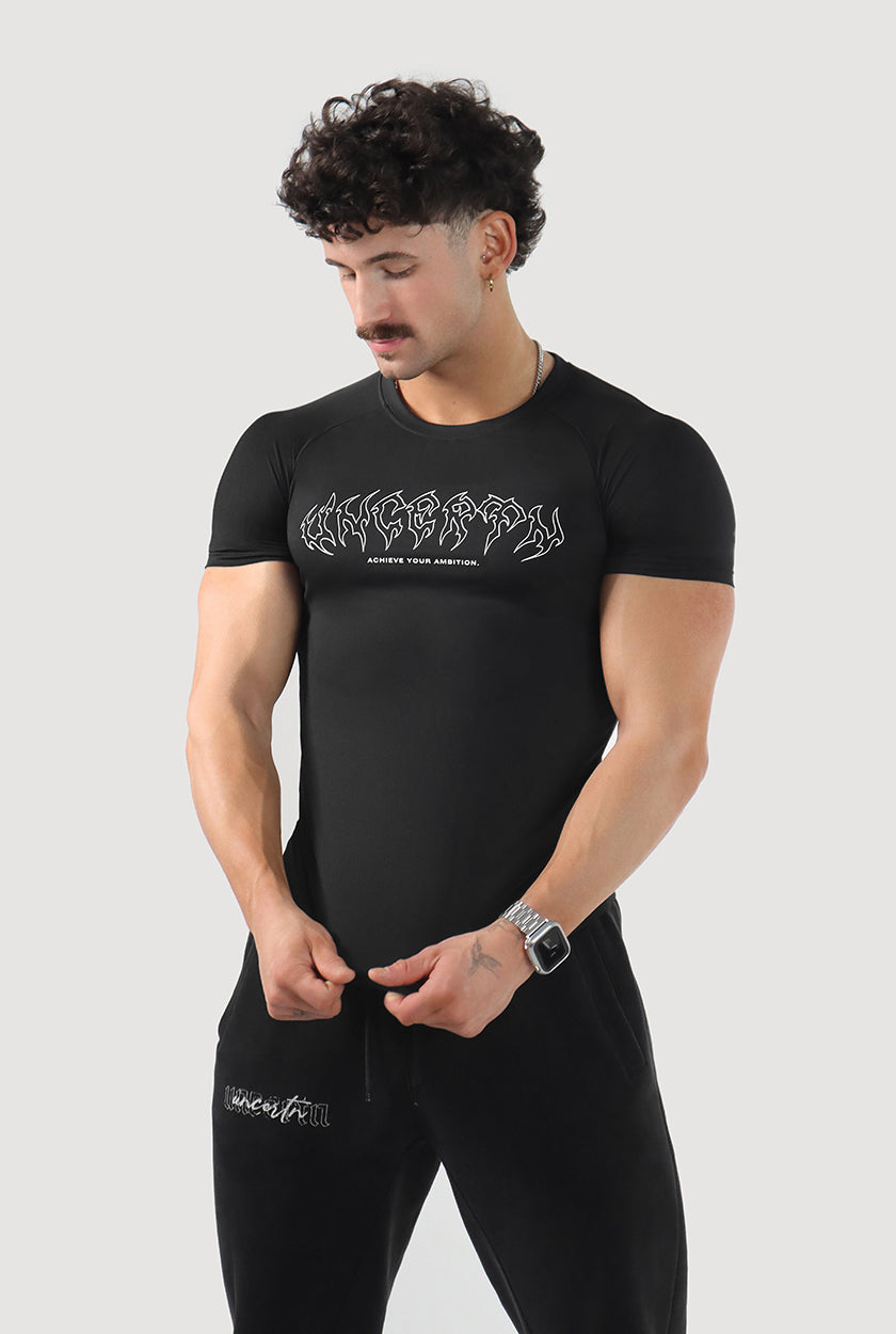UC08 Resurgence Compression Tee - Black/White
