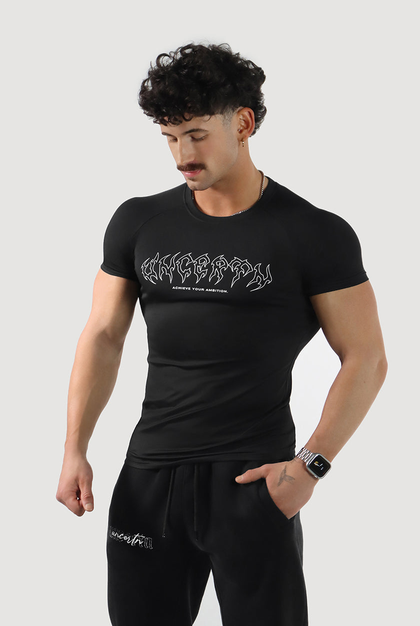 UC08 Resurgence Compression Tee - Black/White