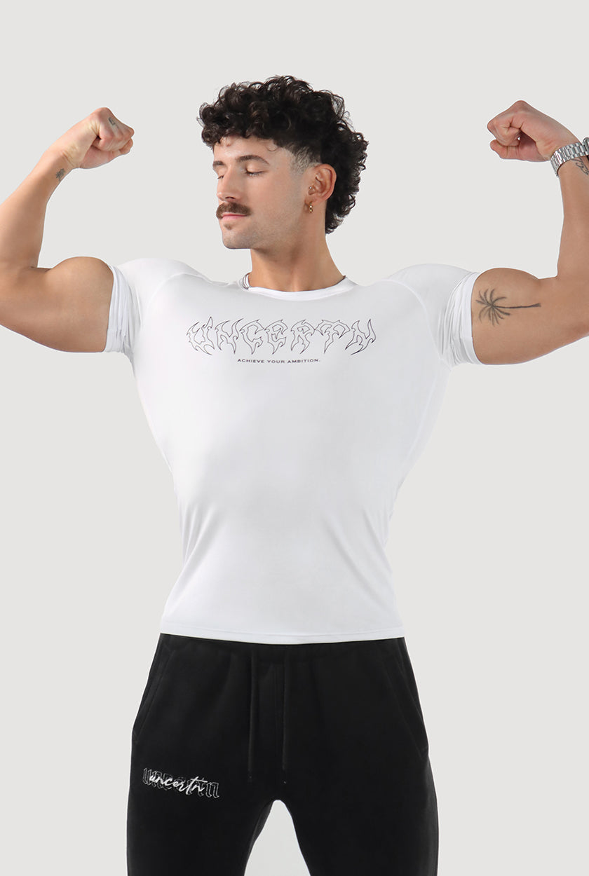 UC08 Resurgence Compression Tee - White/Black