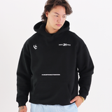 UC013 Oversized Racing Team Hoodie - Black