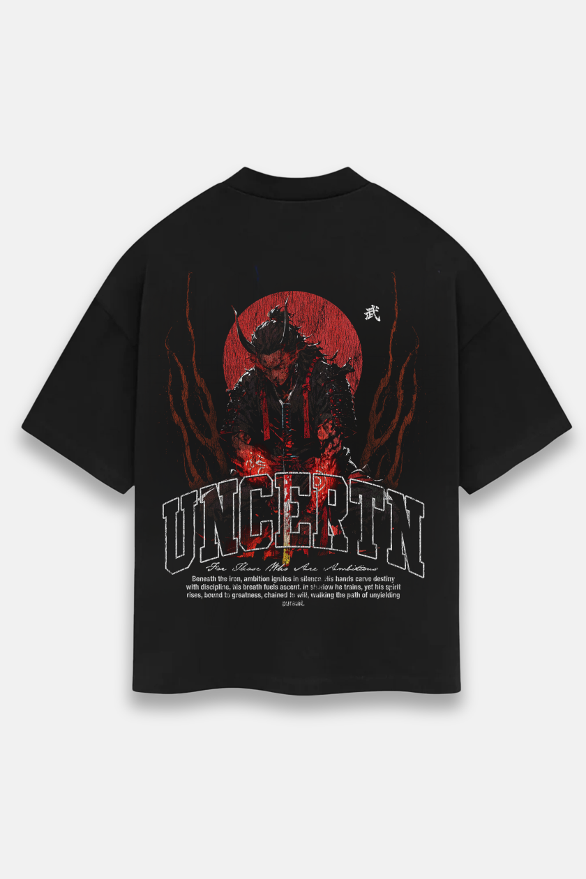 UC040 Samurai Oversized Tee - Black