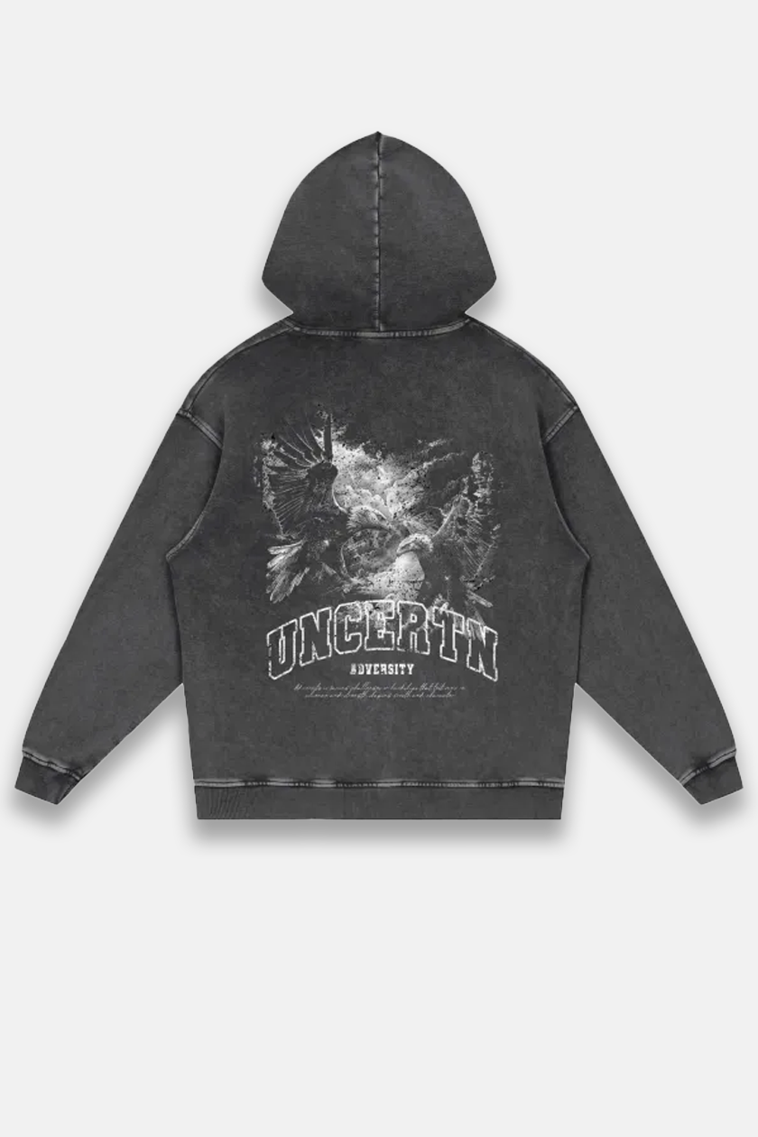 UC010 Phantom Oversized Hoodie - Grey Wash