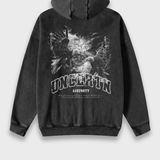 UC010 Phantom Oversized Zip Up - Black Wash