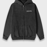 UC010 Phantom Oversized Zip Up - Black Wash