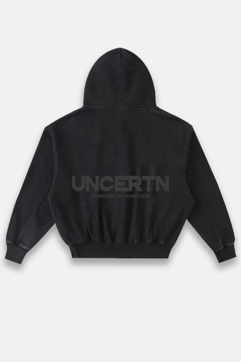 UC041 Foundation Oversized Hoodie - Black Wash
