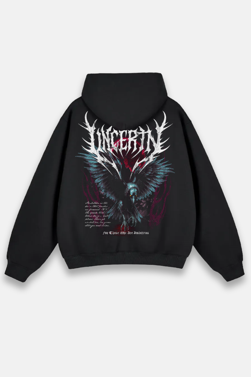 UC039 Wraith Oversized Hoodie - Black