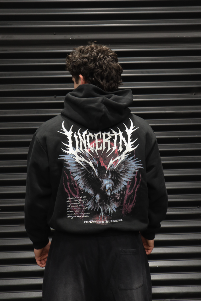 UC039 Wraith Oversized Hoodie - Black